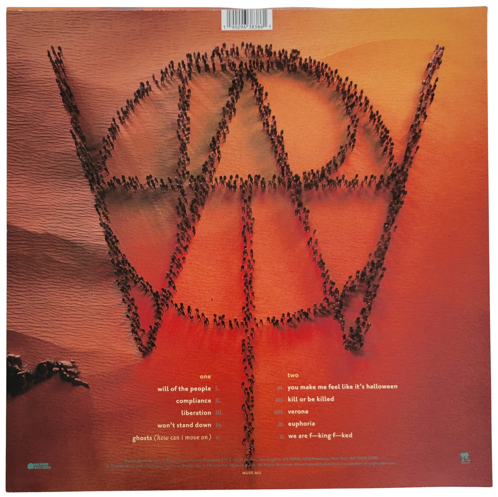 Muse signed Will of The People album vinyl record COA proof Matt Bellamy, Chris Wolstenholme, Dominic Howard STAR