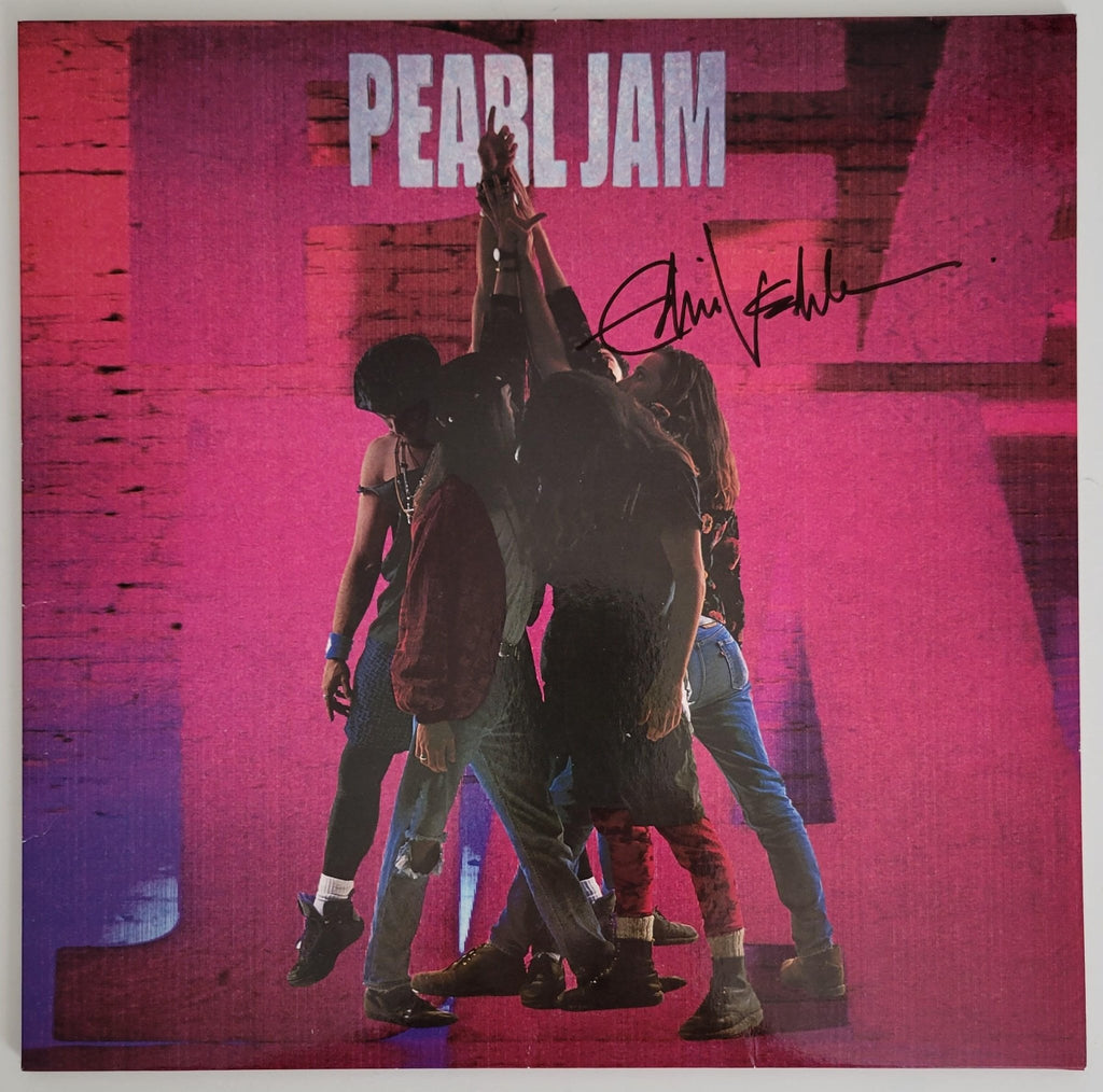 Eddie Vedder signed Pearl Jam Ten album COA proof autographed vinyl Record