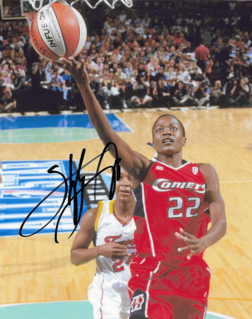 Sheryl Swoopes signed Houston Comets basketball 8x10 photo COA proof autographed..