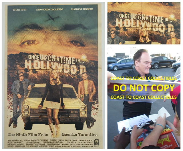 Quentin Tarantino signed Once upon a Time in Hollywood 12x18 photo COA Proof STAR.