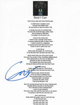 Geoff Tate signed Queesryche Best I Can Lyrics sheet proof COA STAR