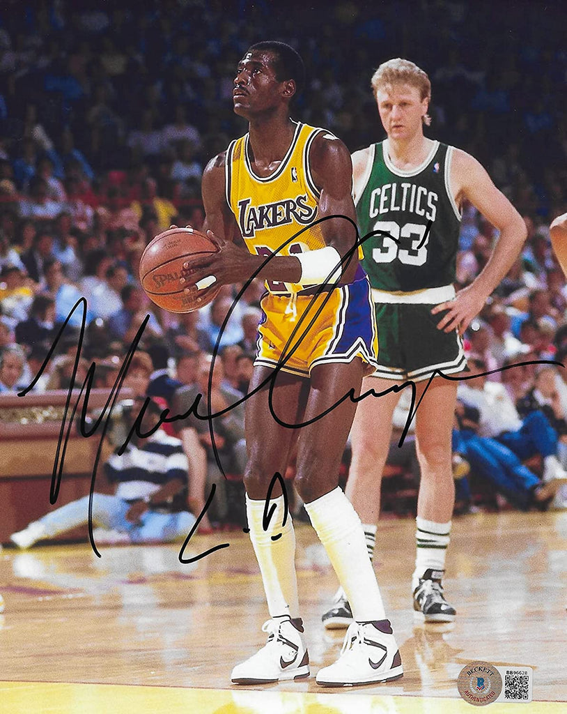 Michael Cooper signed Los Angeles Lakers basketball 8x10 photo proof Beckett COA