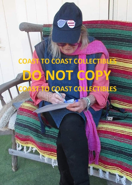 Angie Dickinson actress signed 8x10 photo proof COA. STAR