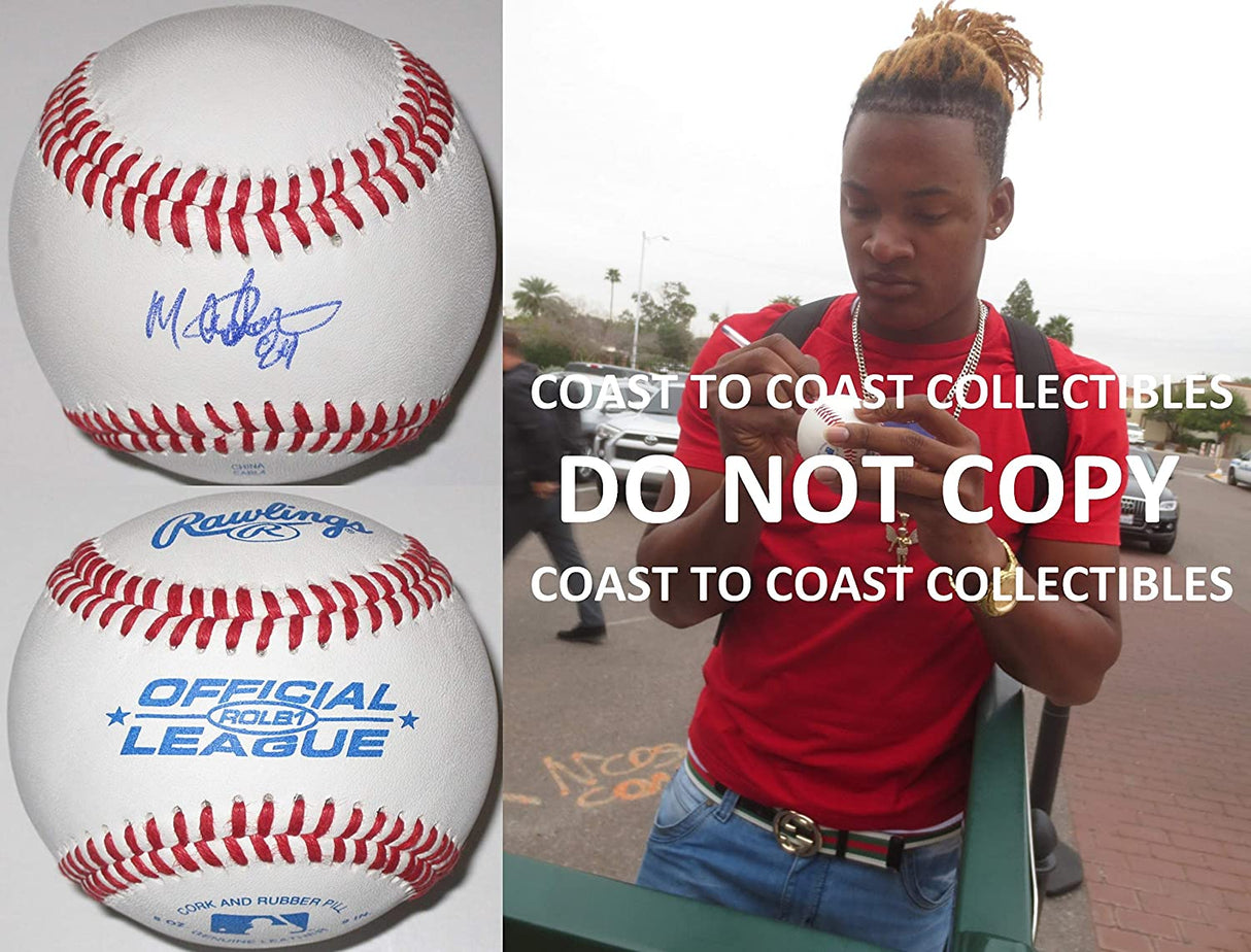 Melvin Adon San Francisco Giants signed autographed baseball COA with proof