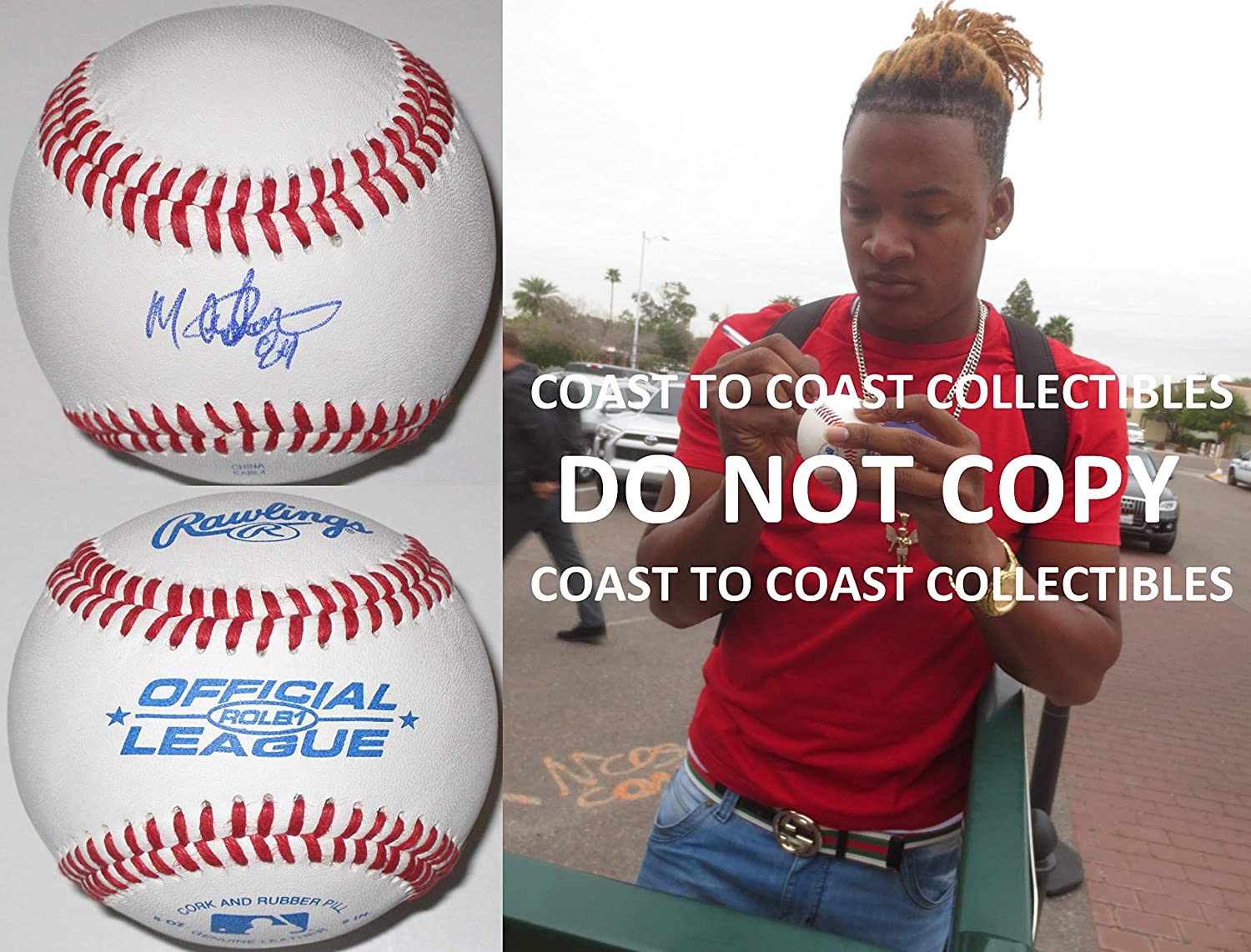Melvin Adon San Francisco Giants signed autographed baseball COA with proof