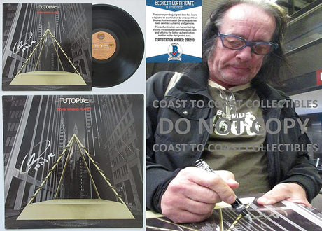 Todd Rundgren signed Utopia Oops Wrong Plant album vinyl COA Proof Beckett STAR autographed