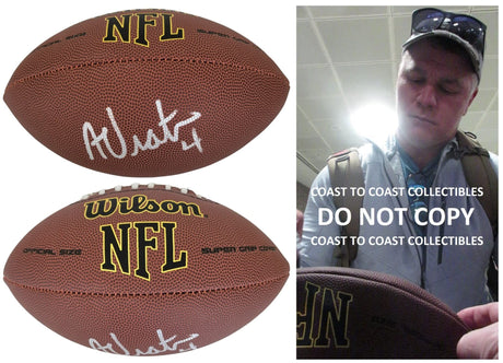 Adam Vinatieri New England Patriots Colts signed NFL football proof COA autographed
