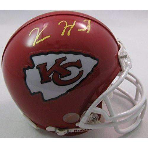 Kareem Hunt, Kansas City Chiefs, Signed, Autographed, Football Mini Helmet, a COA with the Proof Photo of Kareem Signing Will Be Included