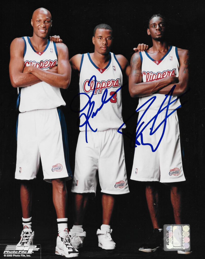 Darius Miles Quentin Richardson Signed LA Clippers 8x10 photo COA Autographed