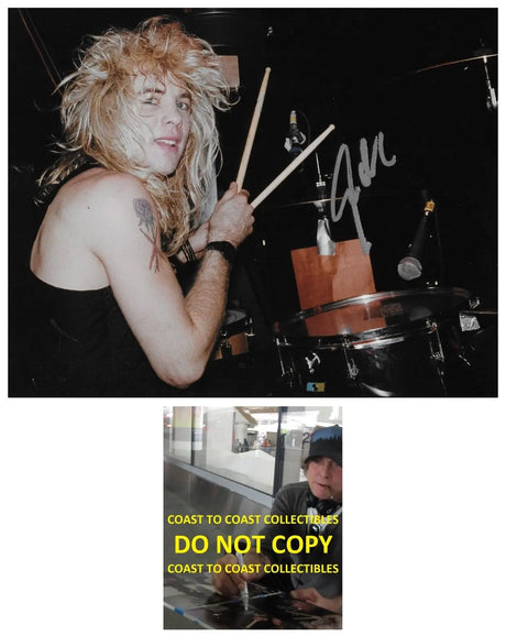 Steven Adler Guns N Roses Drummer signed 8x10 photo proof COA autographed GNR