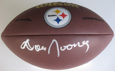 Dan Rooney signed Pittsburgh Steelers logo football proof Beckett COA autographed