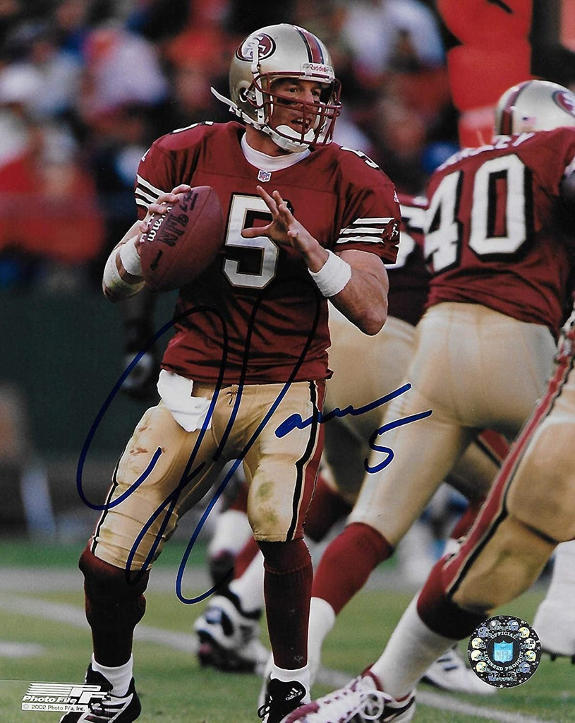 Jeff Garcia San Francisco 49ers signed autographed football 8x10 Photo,proof COA