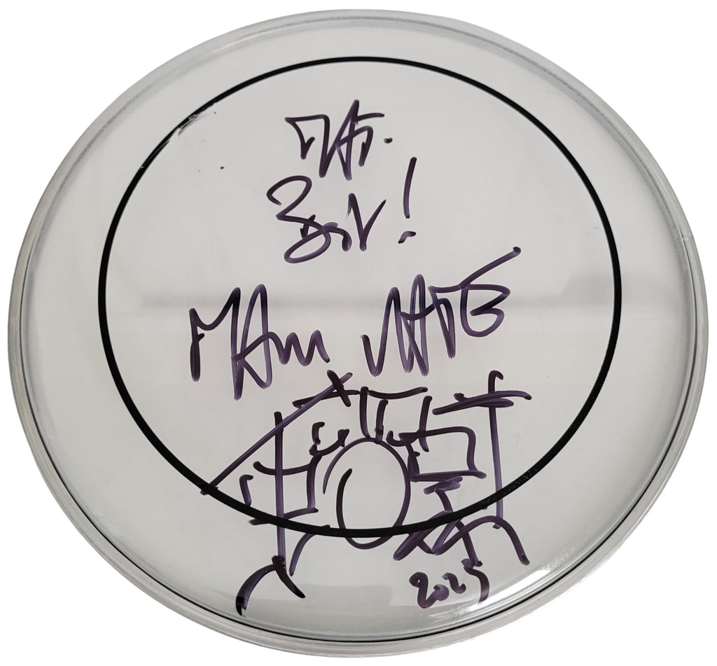 Manu Katche Signed Autographed Drumhead COA Proof Sing & Peter Gabriel Drummer