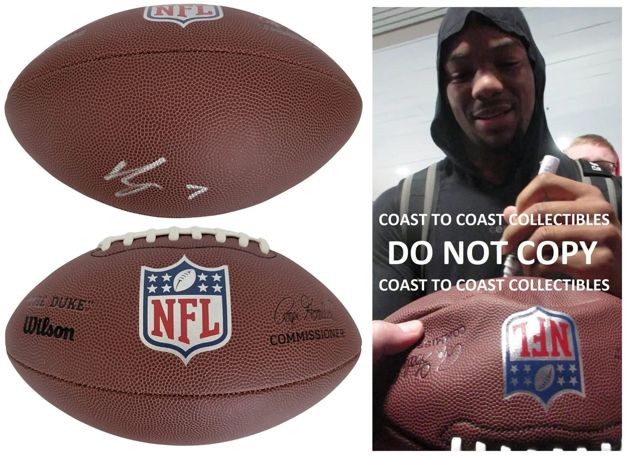 Bijan Robinson Signed Duke Football Proof COA Autographed Atlanta Falcons Texas Longhorns