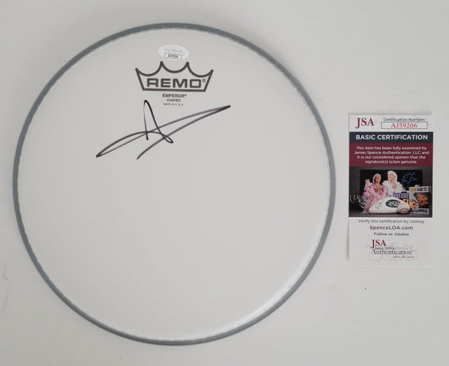 Andy Hurley Fall Out Boy drummer signed Drumhead JSA COA autographed STAR
