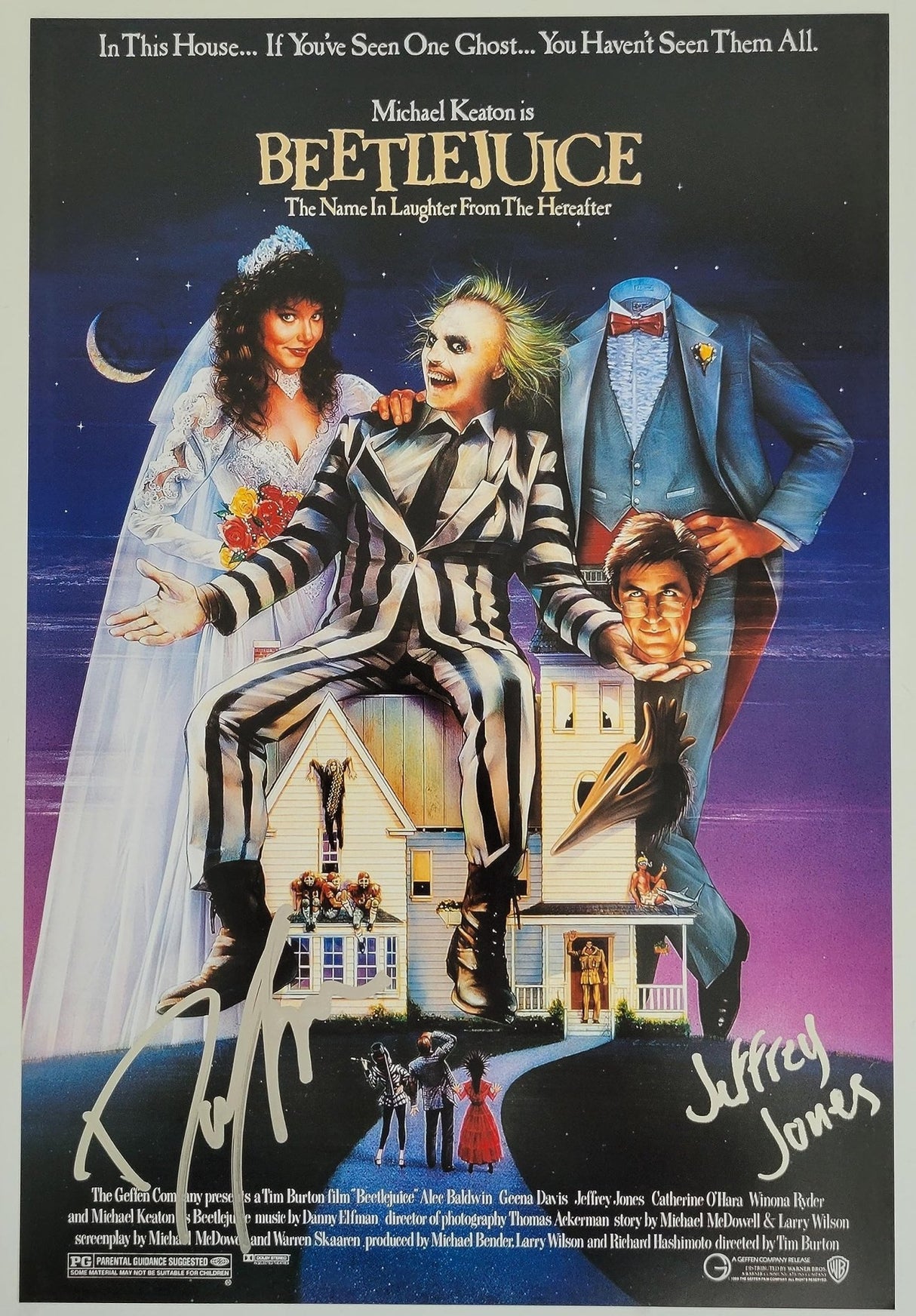 Danny Elfman signed Beetlejuice 12x18 photo poster COA proof autographed Jeffrey Jones STAR