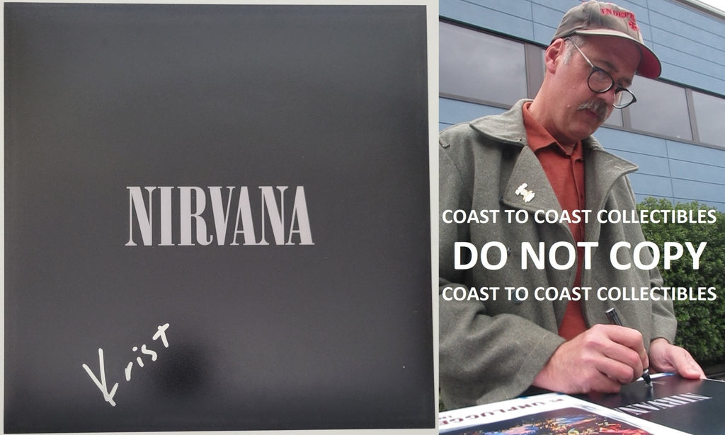 Krist Novoselic signed Nirvana 12x12 album photo COA proof autographed STAR