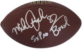 Mike Quick Philadelphia Eagles Signed Football Proof COA Autographed