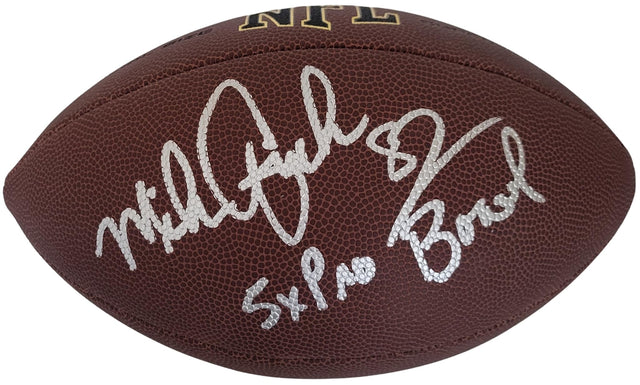 Mike Quick Philadelphia Eagles Signed Football Proof COA Autographed