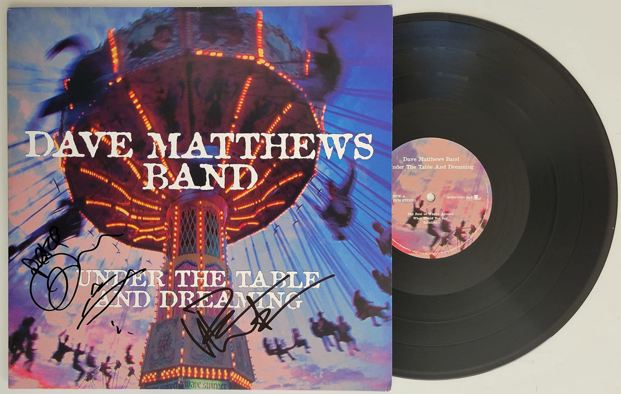 Dave Matthews signed Under the Table and Dreaming album COA proof Tim Reynolds Star