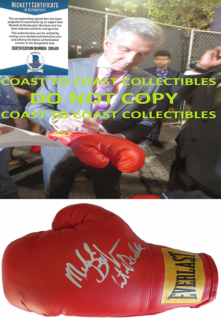 Michael Buffer Ring Announcer signed autographed Boxing Glove exact proof Beckett COA.
