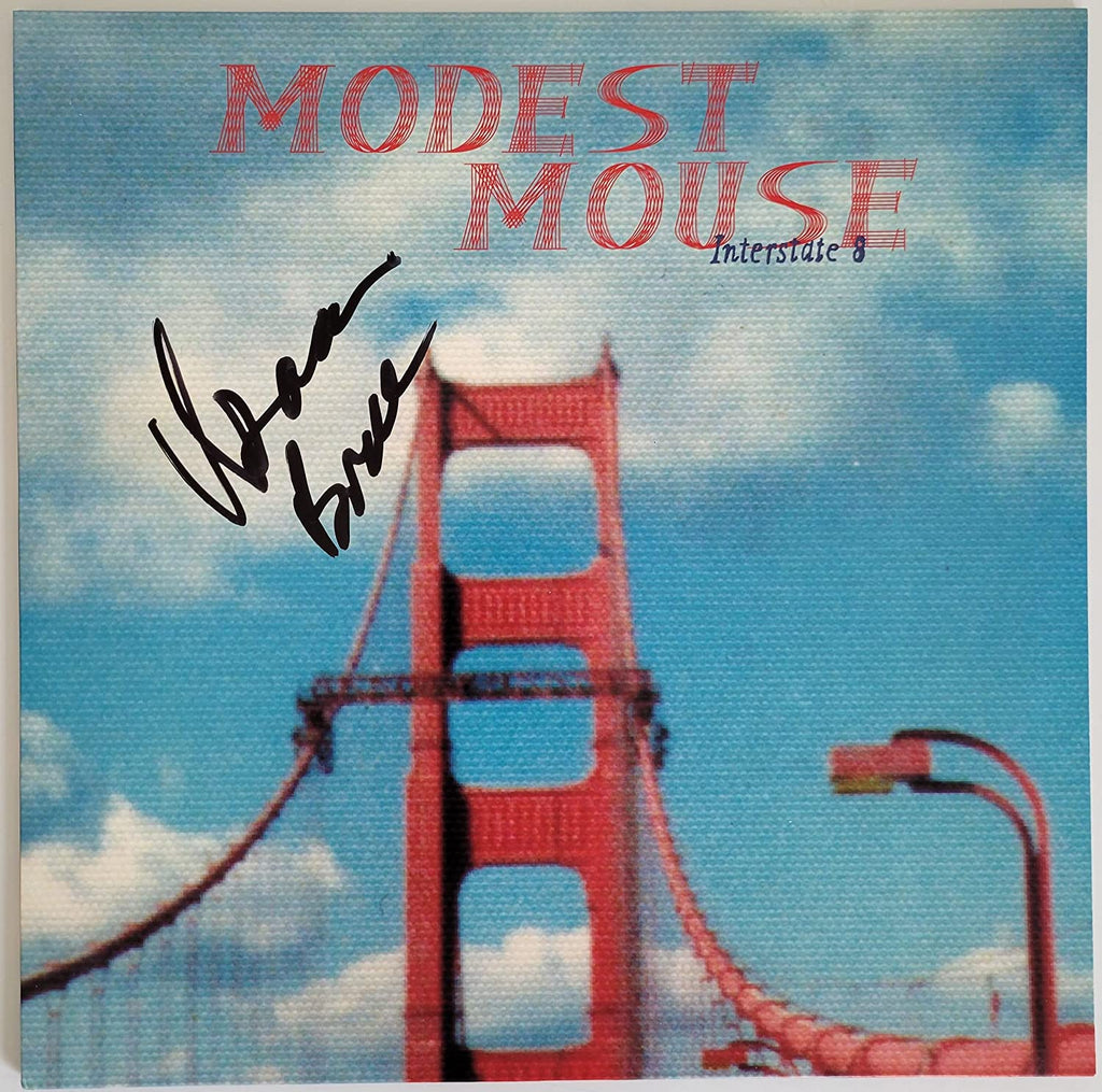 Isaac Brock signed Modest Mouse Interstate 8 album Vinyl Record COA exact Proof STAR
