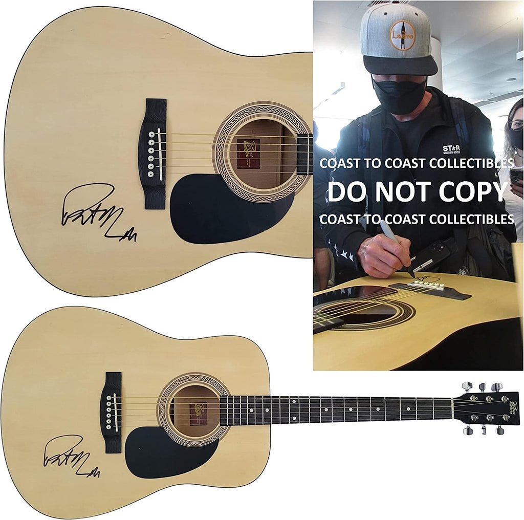 Patrick Monahan Train signed acoustic guitar COA exact proof star autographed