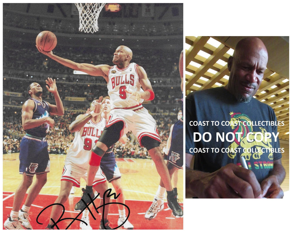 Ron Harper signed Chicago Bulls basketball 8x10 photo Proof COA autographed