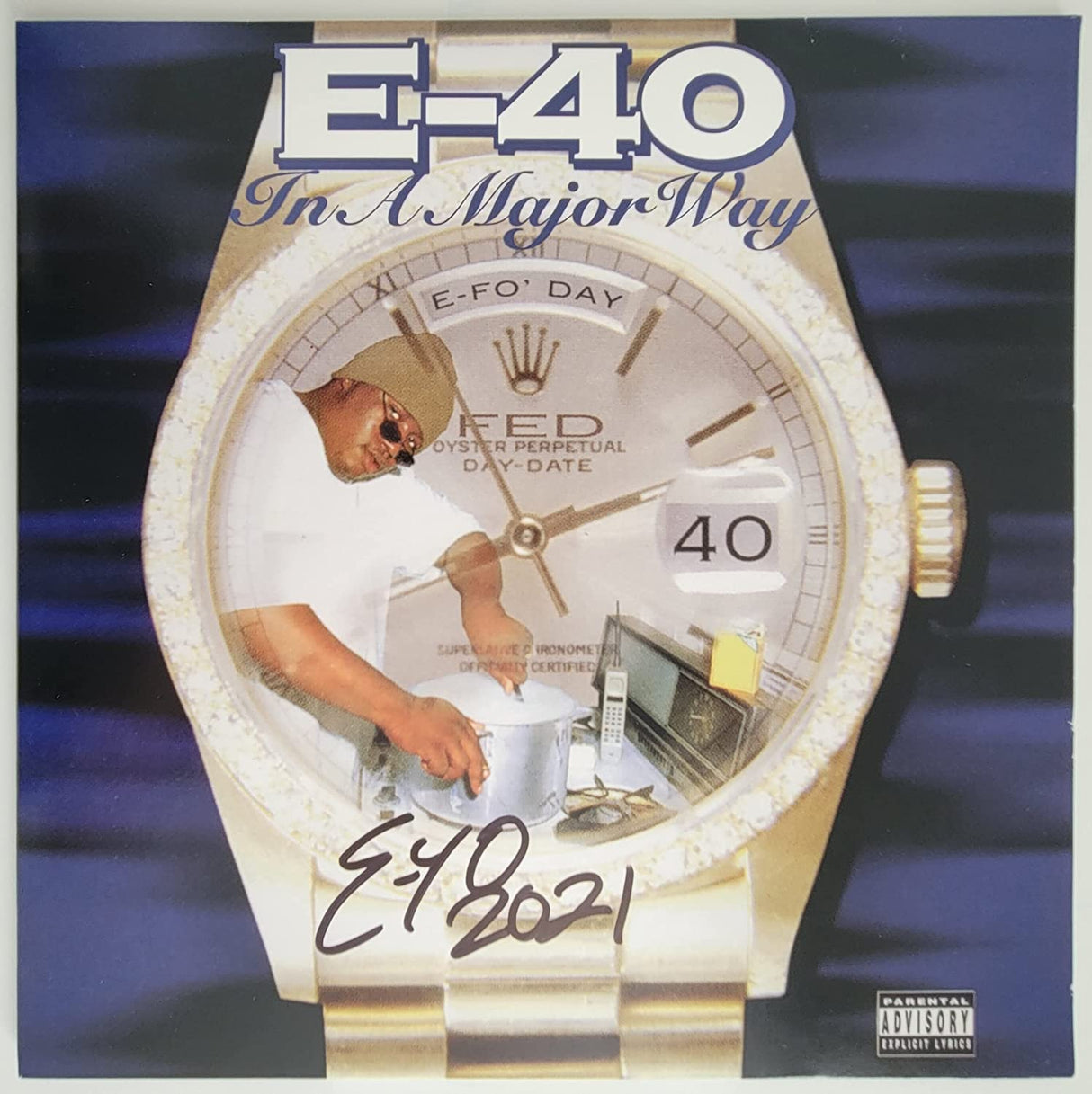Earl Stevens E40 signed autographed In a Major Way album vinyl COA exact proof STAR