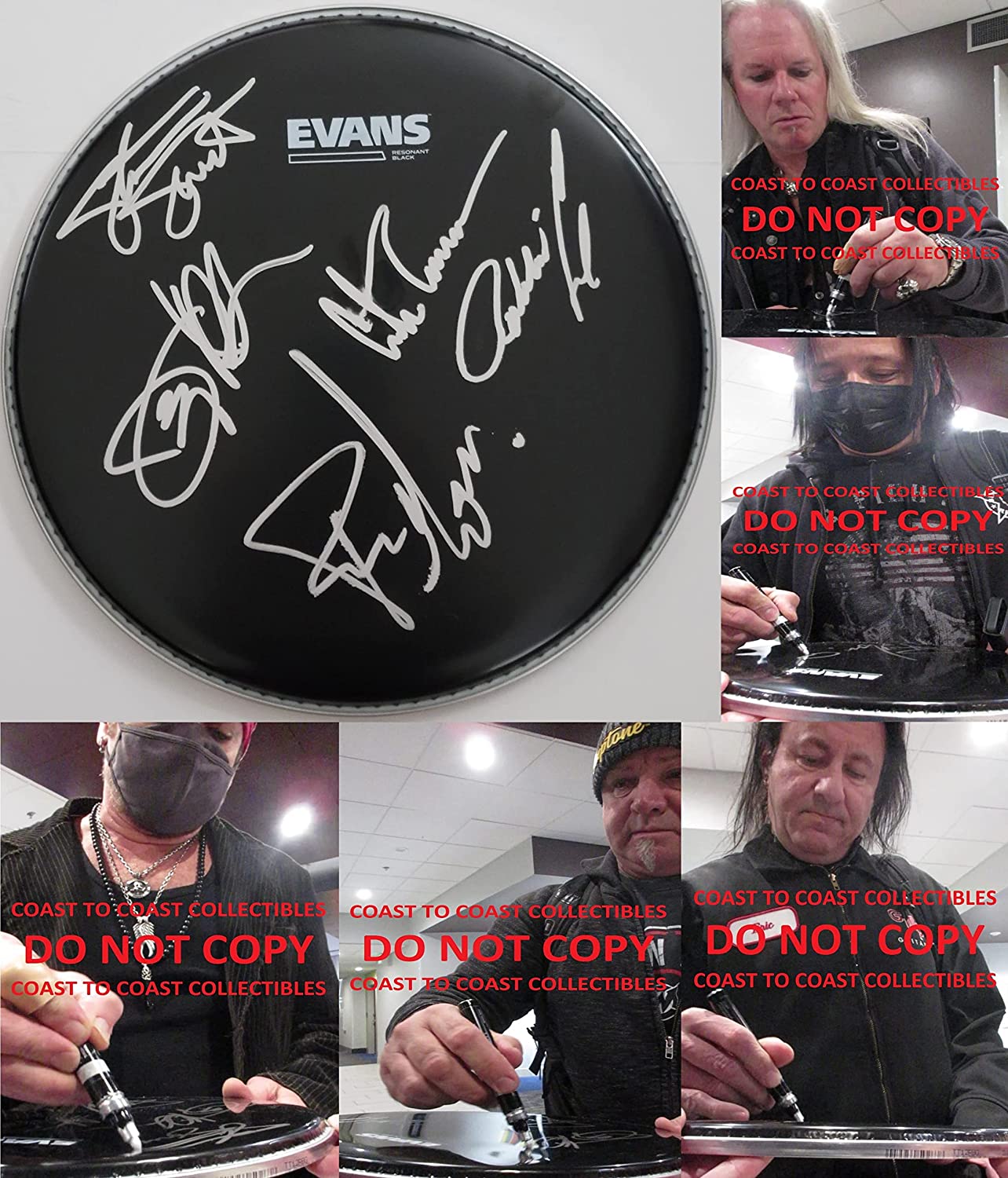 Warrant signed Drumhead Sweet Cherry Pie COA exact proof autographed STAR