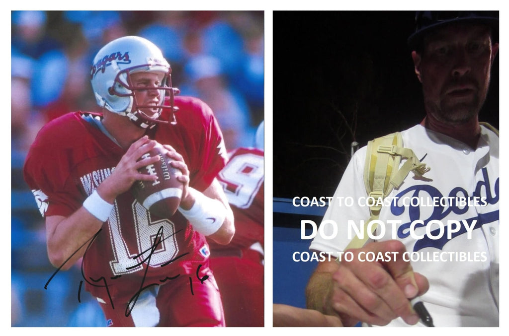 Ryan Leaf signed Washington State Cougars 8x10 football photo COA Proof autographed..
