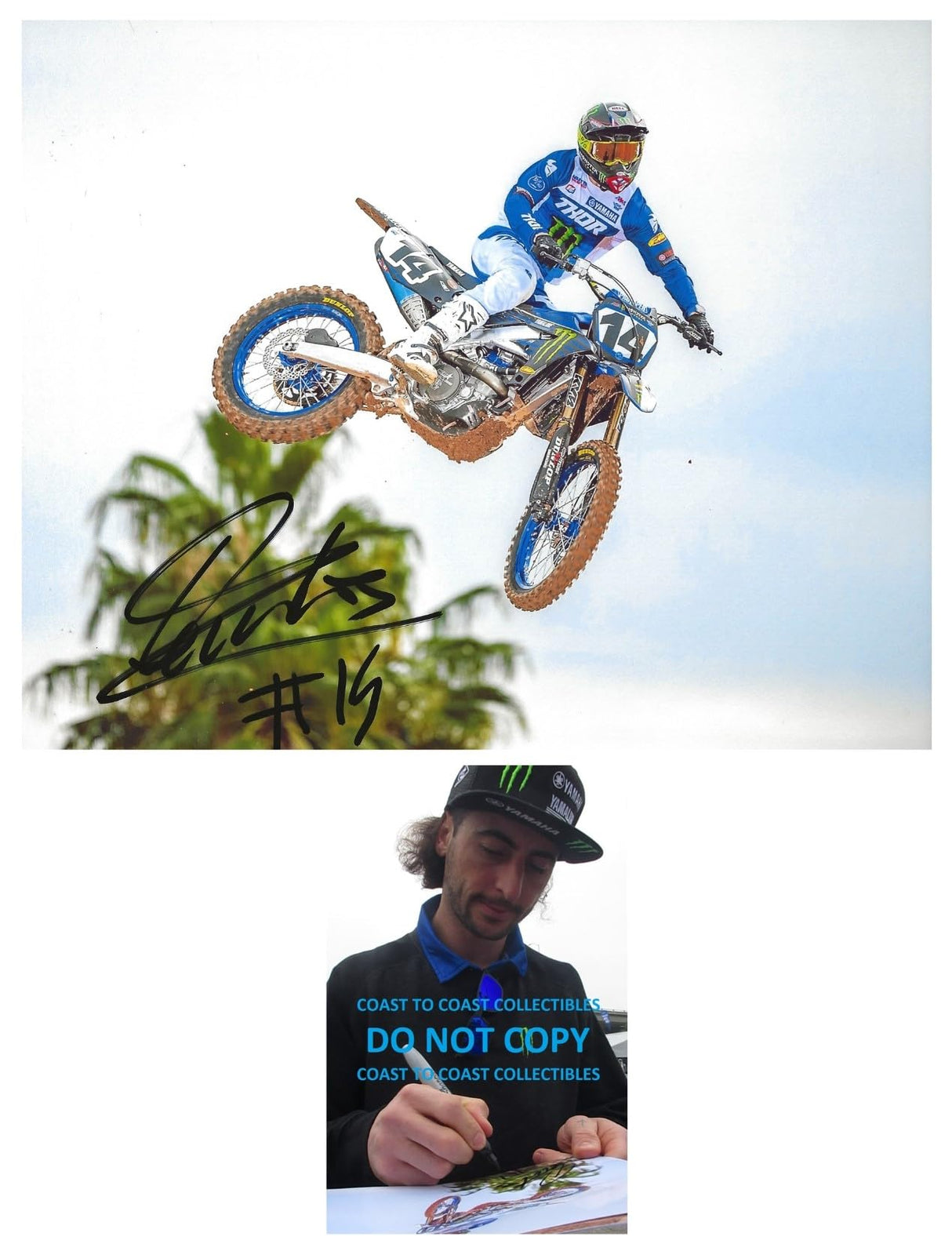 Dylan Ferrandis supercross motocross racer signed 8x10 photo COA proof autographed