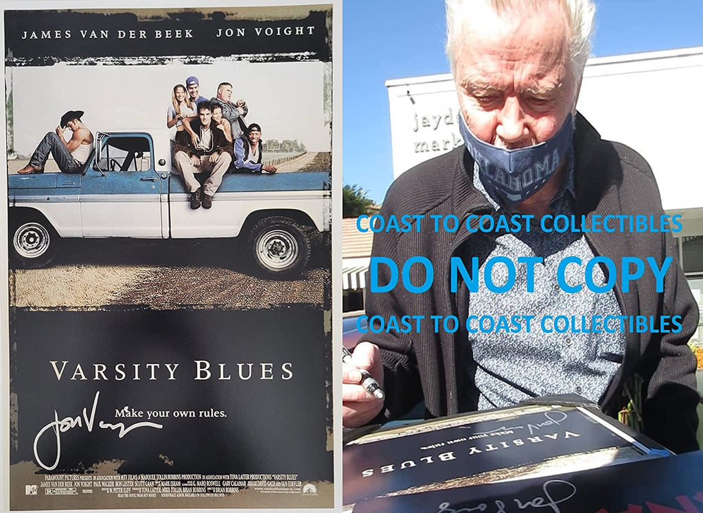 Jon Voight signed Varsity Blues Texas Coyotes 12x18 poster photo COA exact proof STAR.