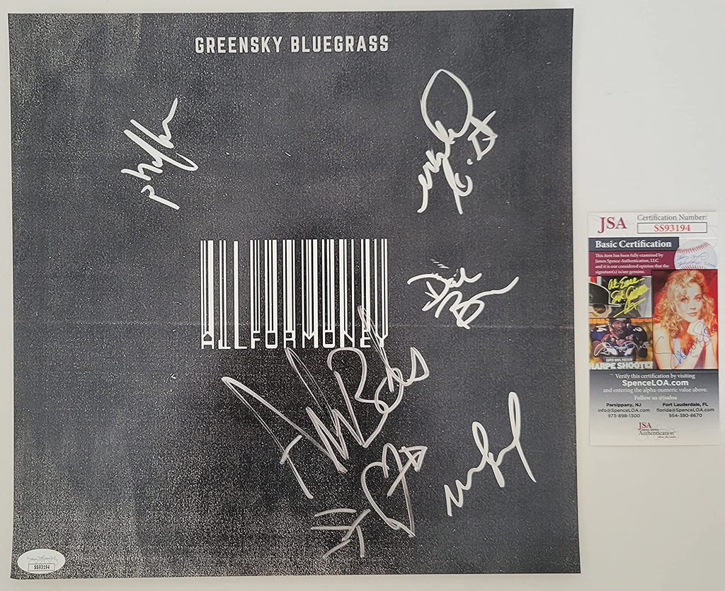 Greensky Bluegrass signed All For Money 12x12 album photo JSA COA autographed STAR