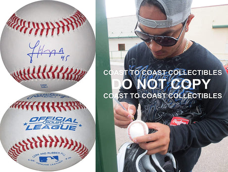 Jhoulys Chacin Boston Red Sox Rockies Brewers signed autographed baseball proof