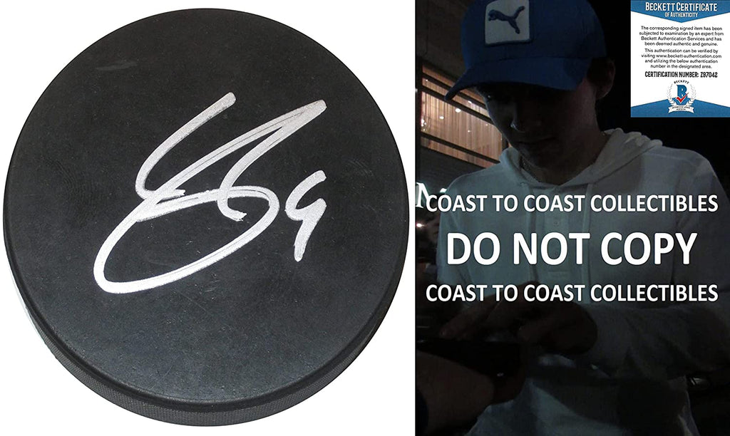 Clayton Keller Arizona Coyotes signed Hockey Puck proof Beckett COA autographed