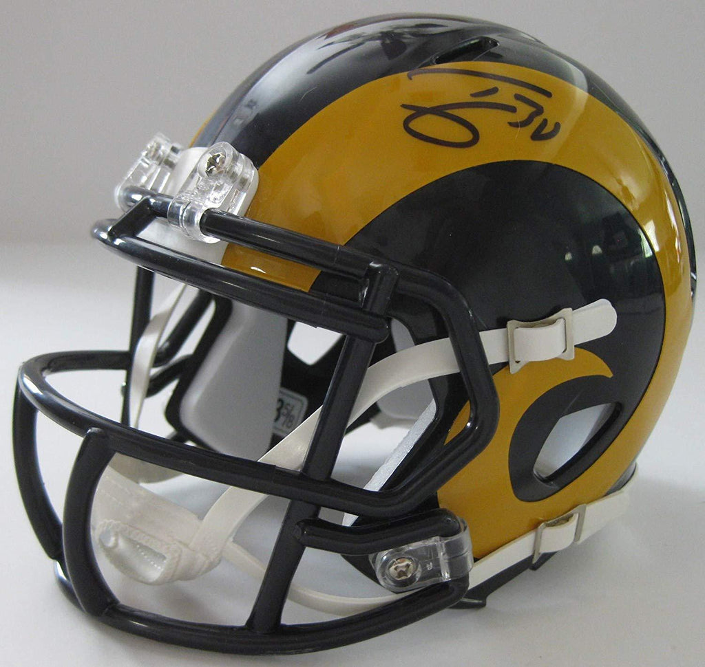 Todd Gurley Los Angeles Rams signed autographed mini Football helmet, COA with Proof