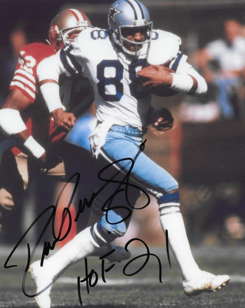 Drew Pearson Hall of Fame signed Dallas Cowboys 8x10 football photo COA auto