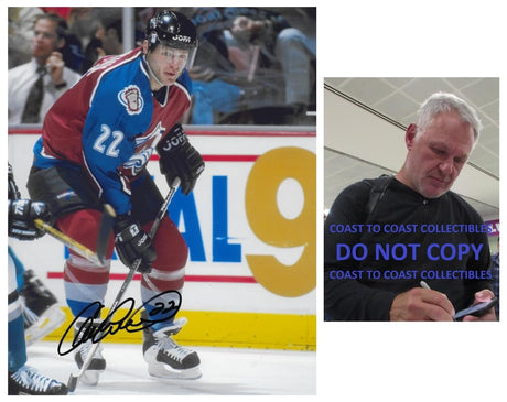 Claude Lemieux signed Colorado Avalanche 8x10 photo COA proof autographed.