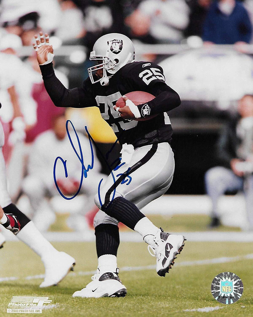 Charlie Garner Oakland Raiders signed autographed, 8x10 Photo, COA will be included''
