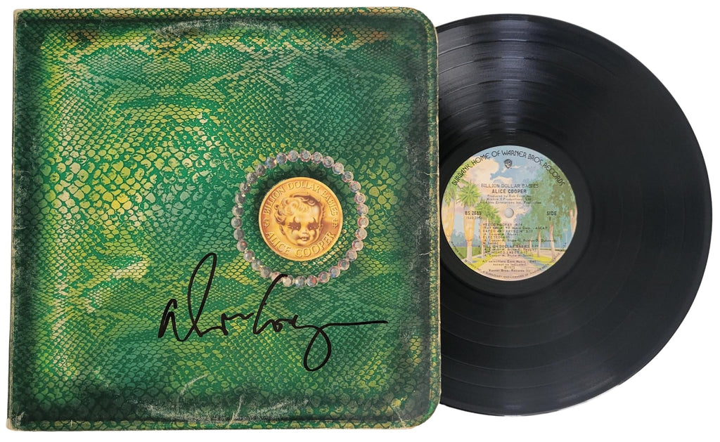 Alice Cooper signed Billion Dollar Babies Album vinyl record Proof COA autographed STAR