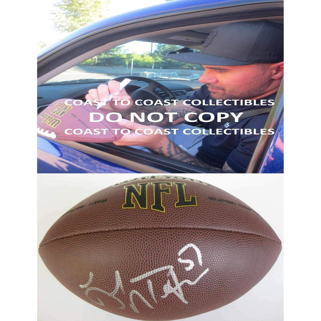 Lofa Tatupu Seattle Seahawks, USC Trojans, Signed, Autographed, NFL Football, a COA with the Proof Photo of Lofa Signing Will Be Included with the Ball