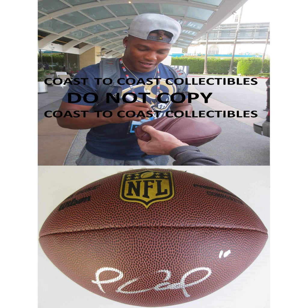 Pharoh Cooper, Los Angeles Rams, LA Rams, South Carolina, Signed, Autographed, NFL Duke Football, a COA with the Proof Photo of Pharoh Signing the Football Will Be Included..