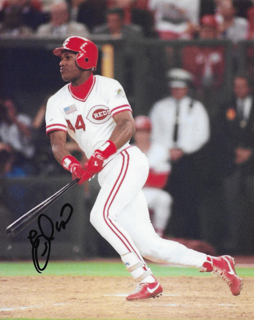 Eric Davis signed Cincinnati Reds baseball 8x10 photo proof COA autographed.