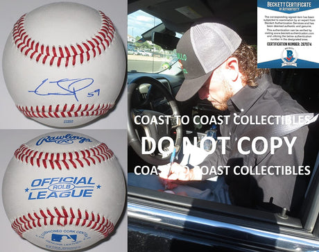 Chris Paddack San Diego Padres signed autographed baseball proof Beckett COA