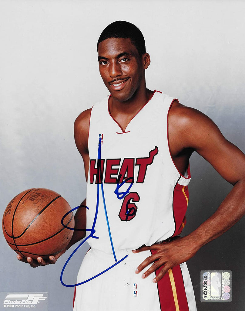Eddie Jones signed Miami Heat basketball 8x10 photo COA.