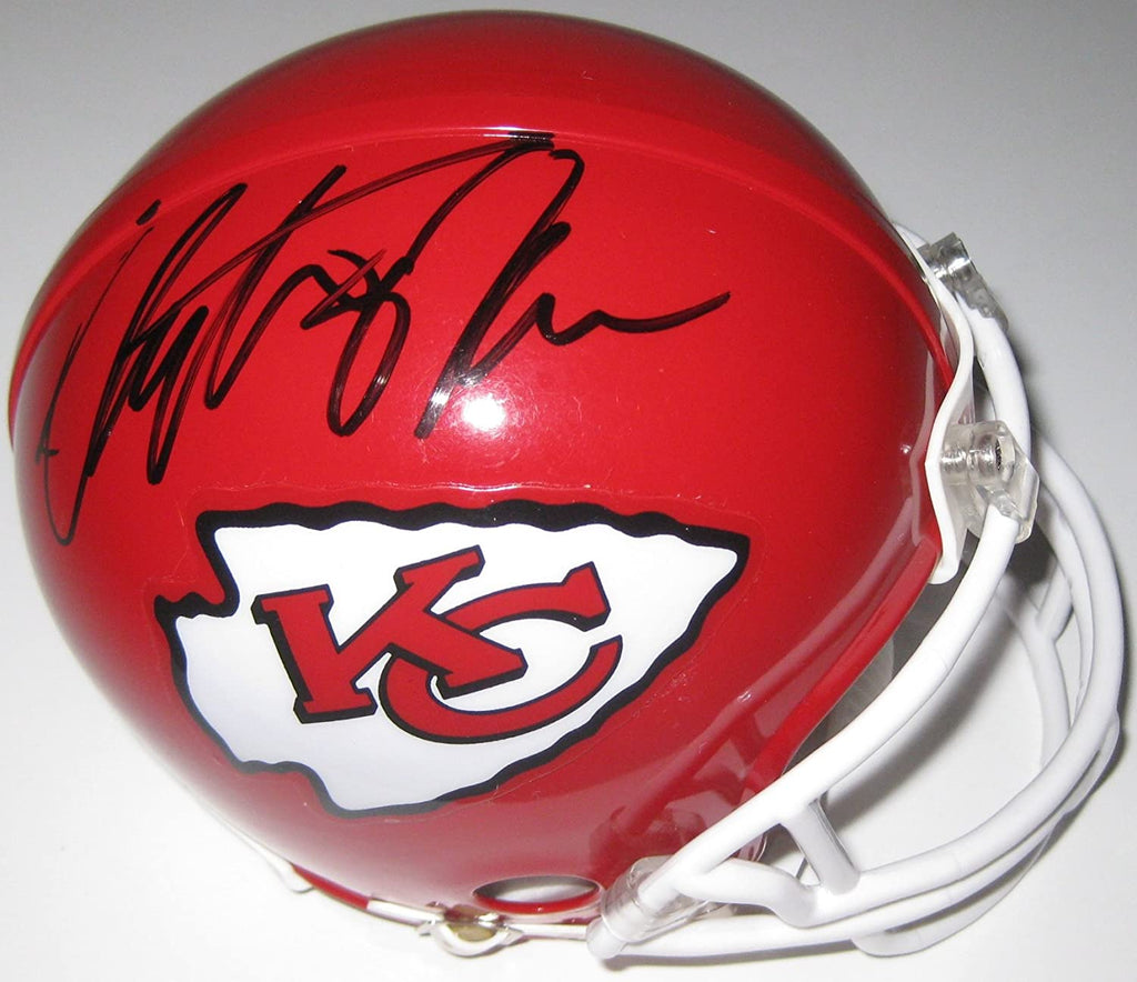Christian Okoye signed autographed Kansas City Chiefs mini helmet proof Beckett COA