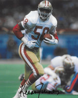 Keena Turner signed San Francisco 49ers football 8x10 photo proof COA autographed.