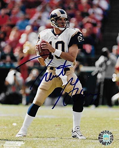 Trent Green St Louis Rams signed autographed football 8x10 Photo,proof COA