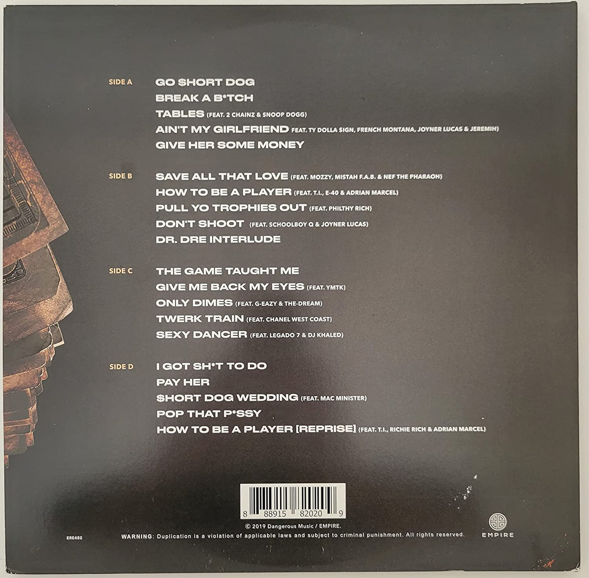 Too Short signed autographed Pimp Tape album vinyl Record COA exact proof STAR